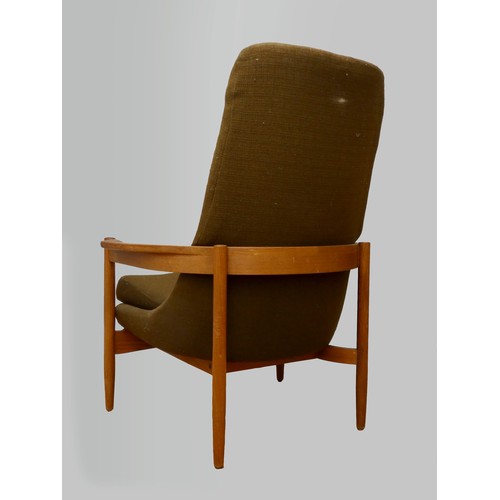 246 - A Guy Rogers of Liverpool ”Delta” teak armchair, c.1964, the wrap around frame detaches from the ori... 