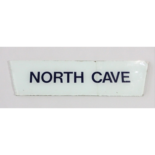 86 - Platform lamp glass "North Cave", 

This former Hull, Barnsley and West Riding junction and Dock.Co ...