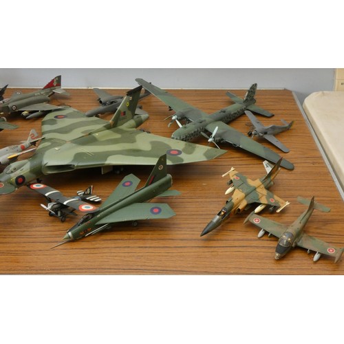 101 - A collection of model aircraft, pre and post war aircraft from the German, Japanese and Allied force... 