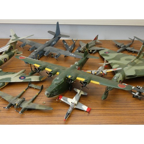 101 - A collection of model aircraft, pre and post war aircraft from the German, Japanese and Allied force... 