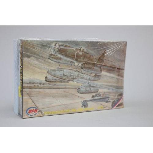 108 - Eight MPM aircraft 1/72 model kits, to include : 

Lavockin La9/11
Messerschmitt ME 262 V9/V12 (2)
M... 