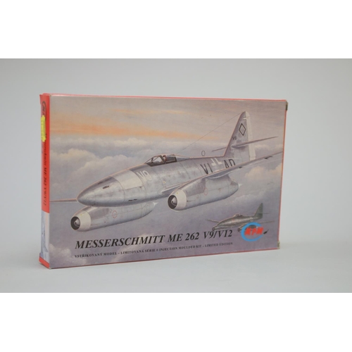 108 - Eight MPM aircraft 1/72 model kits, to include : 

Lavockin La9/11
Messerschmitt ME 262 V9/V12 (2)
M... 