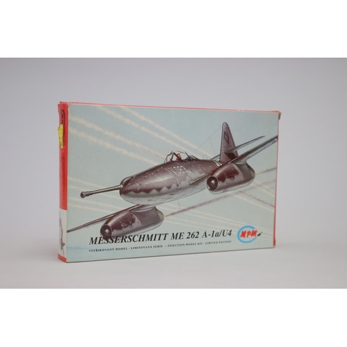 108 - Eight MPM aircraft 1/72 model kits, to include : 

Lavockin La9/11
Messerschmitt ME 262 V9/V12 (2)
M... 