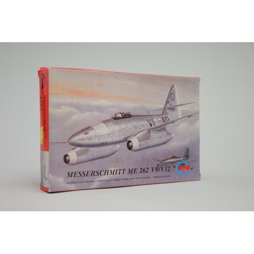 108 - Eight MPM aircraft 1/72 model kits, to include : 

Lavockin La9/11
Messerschmitt ME 262 V9/V12 (2)
M... 