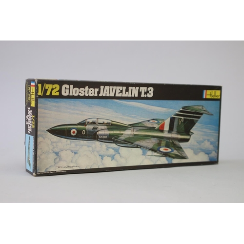 110 - Seven Heller aircraft 1/72 model kits, to include : 

Saab J.32 Lansen
Potez 540
AMD Mirage 2000
L.T... 