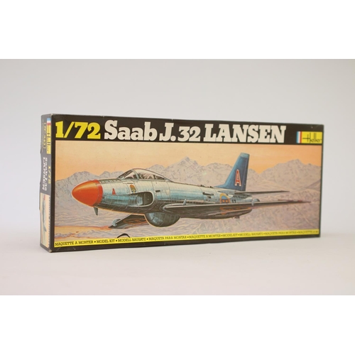 110 - Seven Heller aircraft 1/72 model kits, to include : 

Saab J.32 Lansen
Potez 540
AMD Mirage 2000
L.T... 