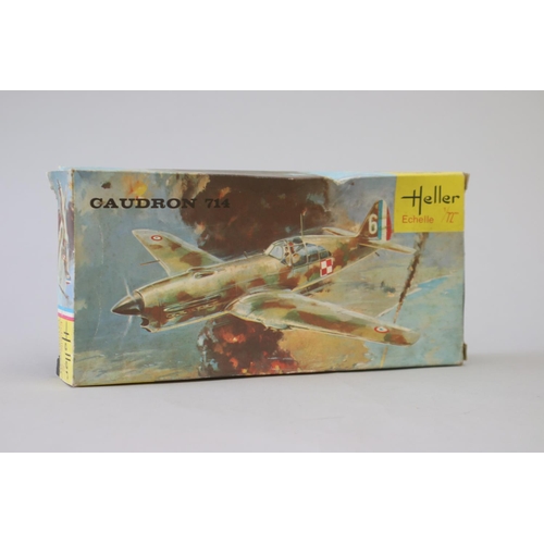 111 - Six Heller aircraft 1/72 model kits, to include : 

Bloch 152
Morane 406
Mureaux 117
Caudron 714
Saa... 