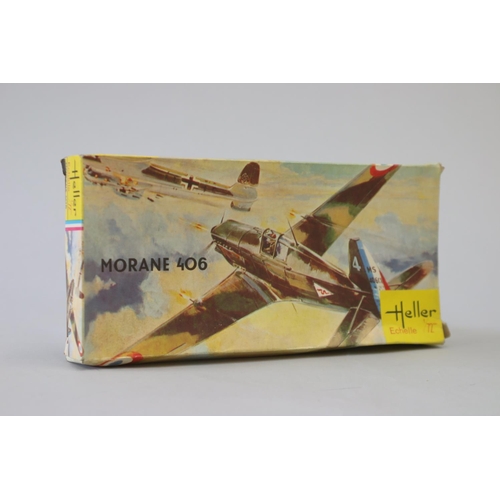 111 - Six Heller aircraft 1/72 model kits, to include : 

Bloch 152
Morane 406
Mureaux 117
Caudron 714
Saa... 