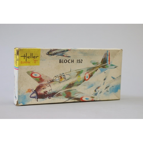 111 - Six Heller aircraft 1/72 model kits, to include : 

Bloch 152
Morane 406
Mureaux 117
Caudron 714
Saa... 