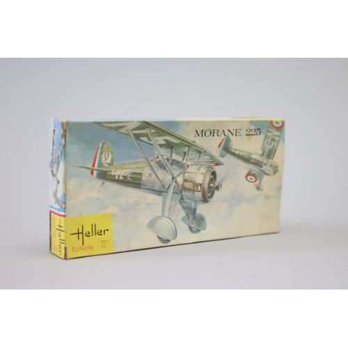 112 - Seven Heller aircraft 1/72 model kits, to include : 

Curtis 75.A3
Mureaux M117
Dewoitine 501
Morane... 