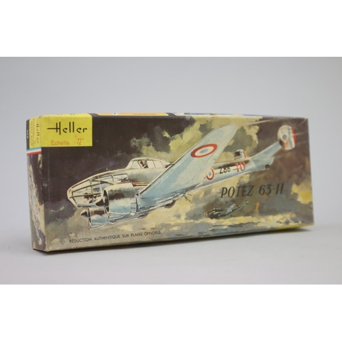 113 - Seven Heller aircraft 1/72 model kits, to include : 

Bloch 174
Potez 63-II
Leo 451
Mirage III
Liore... 