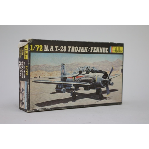 117 - Seven Heller aircraft 1/72 model kits, to include : 

Sncase SE. 535 Mistral
Saab J 21 A
C M Fouga M... 