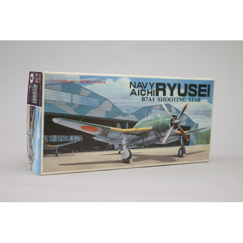 119 - Six Fujimi aircraft 1/72 model kits, to include : 

MiG29 Fulclum German MiG
Spitfire F.R.Mk14E 