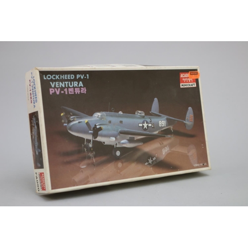 Six Academy Minicraft aircraft 1/72 model kits, to include : Lockheed ...