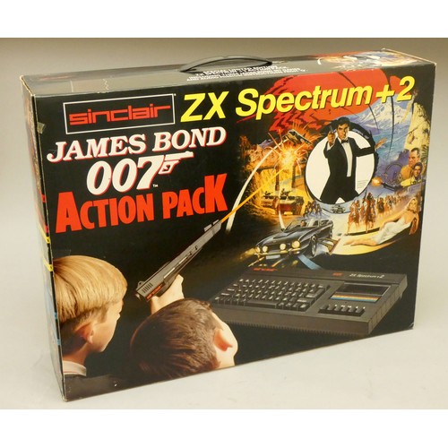 A boxed Sinclair ZX Spectrum +2 James Bond 007 Action pack, to 
