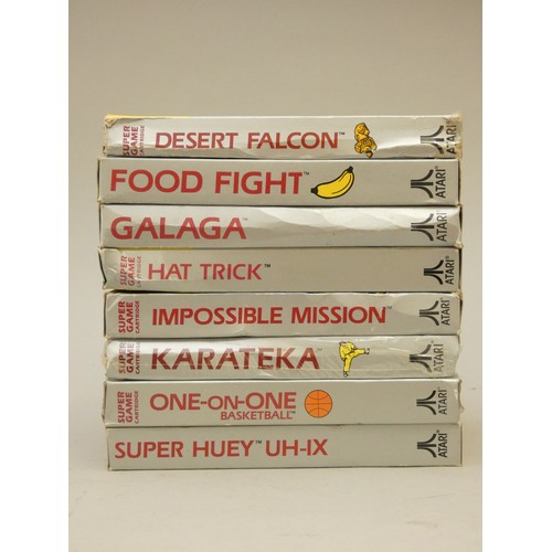 24 - A collection of Atari 7800 games to include Desert Falcon, Food Fight, Impossible Mission, and other... 