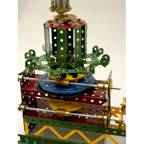 59 - A Meccano display model of an 'Octopus' fairground ride, motorised, part built.