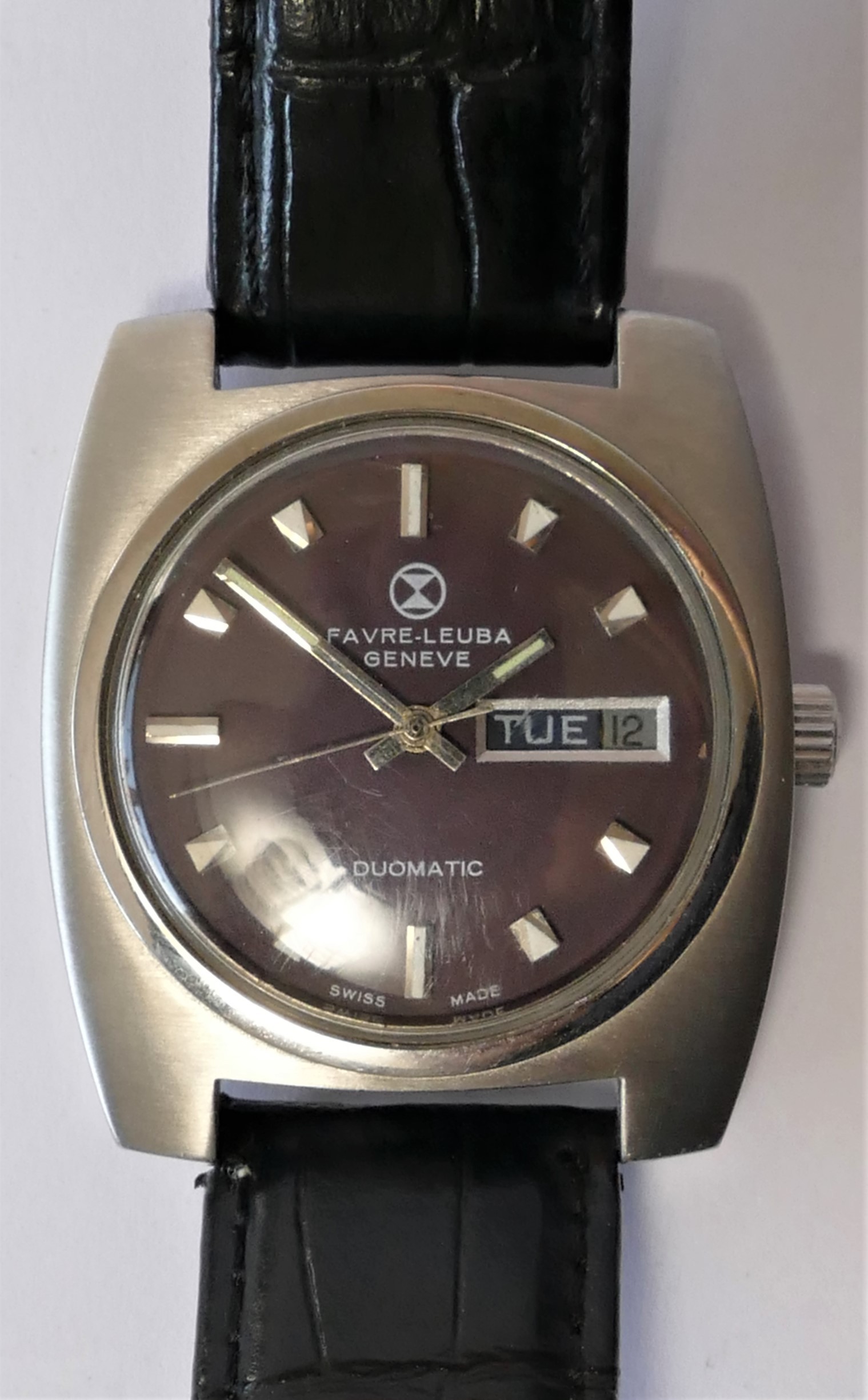 Favre-Leuba, Geneve, Duomatic, a stainless steel automatic