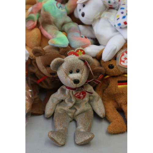 67 - A collection of 50 Beanie babies, including Millennium, a cased Buckingham, Maple, Ty the Giraffe al... 