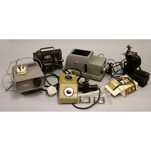 181 - A collection of slide and 8mm projectors, including a Gnome Alphax IV slide projector, along with ot... 