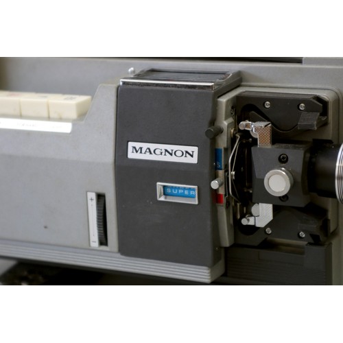 185 - Three 8mm movie projectors, including a Bauer Super T3, with a fitted interior box and accessories, ... 