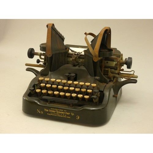 187 - A typewriter made by The Oliver typewriter company, model #9, also knows as a 