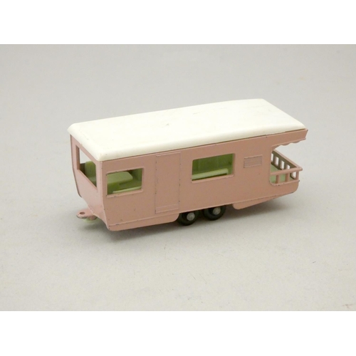 209 - Three matchbox die-cast, #68 Mercedes coach x 2, together with #23 Trailer Caravan, boxed (3)