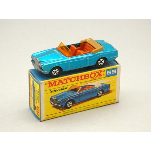 210 - Two matchbox die-cast, #24 Rolls Royce Silver Shadow, together with #69 Rolls Royce Silver shadow, b... 