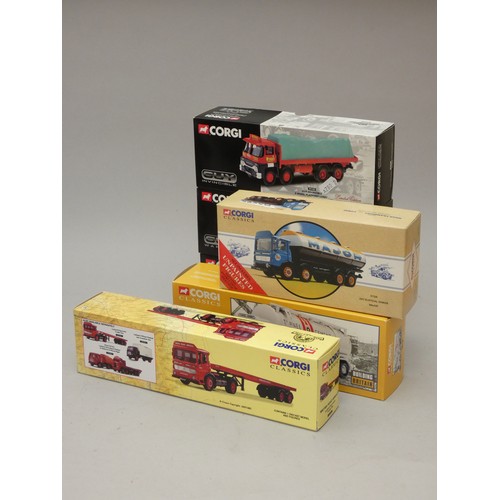 218 - Corgi Classics - To include Leyland Ergomatic Trailer Set No.22101, AEC Eliptical Tanker No.16305 an... 