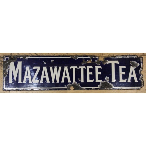 233 - Mazawattee Tea, a single sided, vitreous enamel advertising sign, 15 x 61cm.