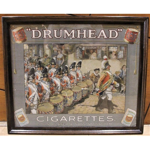 237 - An original Drumhead Cigarettes showcard, framed, overall 51 x 61cm.