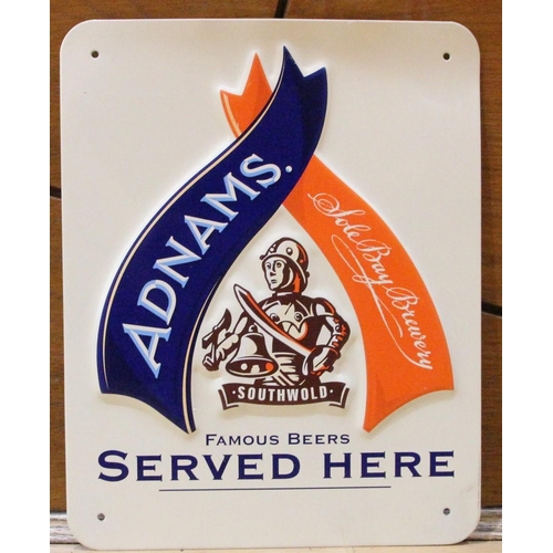 239 - An Adnams Brewery pressed tin advertising sign, 34 x 27cm.