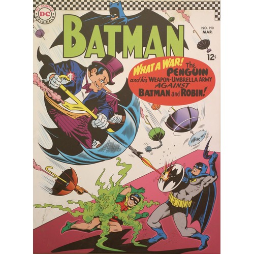 242 - A pair of Batman and Robin Canvas prints, depicting covers of DC Comics (2)

No:120 Feb Issue depict... 