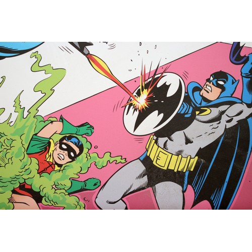 242 - A pair of Batman and Robin Canvas prints, depicting covers of DC Comics (2)

No:120 Feb Issue depict... 