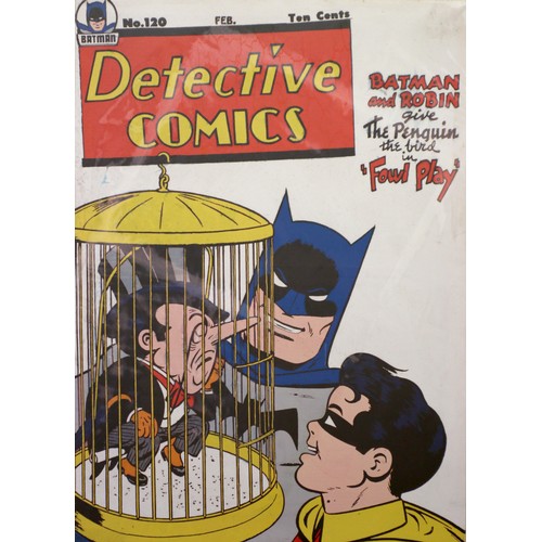 242 - A pair of Batman and Robin Canvas prints, depicting covers of DC Comics (2)

No:120 Feb Issue depict... 