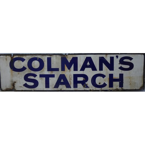 226 - Colman's Starch, a single sided vitreous enamel advertising sign, 41 x 158cm.