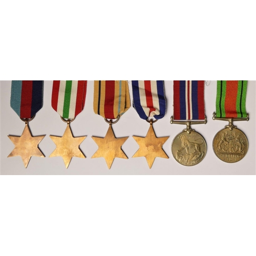 253 - Six WWII medals, including Africa, Italy, France and Germany Stars