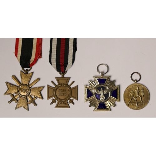 260 - Four German medals, including one WWI and one WWII