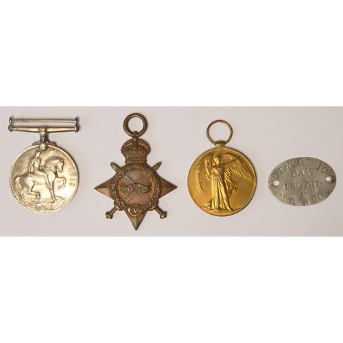 265 - WWI trio including 1914-15 Star and I.D. tag to M2-13791 Pte. D.T. Roderick A.S.L.