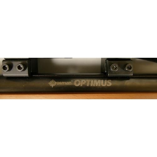 291 - A Crosman Optimus break barrel air rifle, with Centre Point 4 x 32 sight, soft case