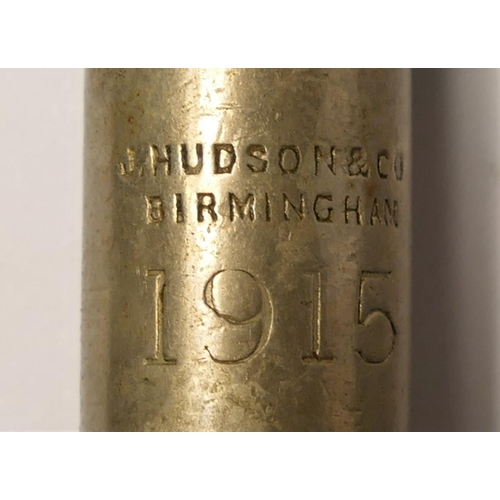 297 - Two Hudson whistles, both dated 1915