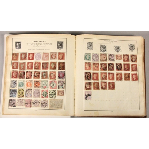 305 - A collection of stamps, to include a Kalian album, a GB album, mid 20th century with 1d reds and a e... 