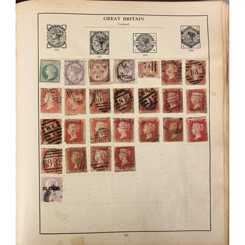 305 - A collection of stamps, to include a Kalian album, a GB album, mid 20th century with 1d reds and a e... 