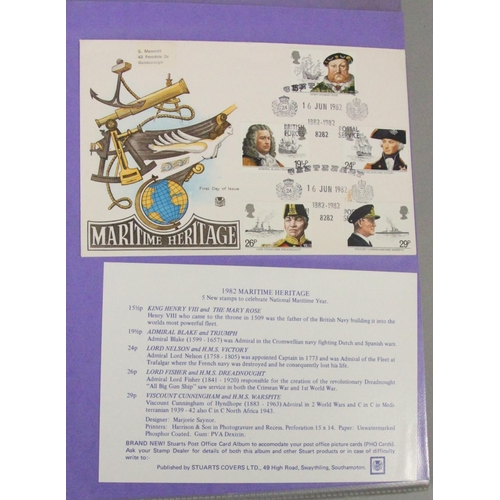 320 - Brian Masterman Collection; a collection of nautical related First Day Covers and stamps, together w... 