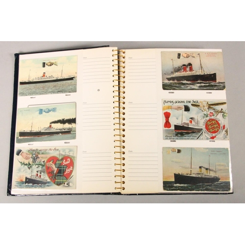 324 - Brian Masterman Collection; an album of approximately 115 Hands Across the Sea nautical postcards, t... 