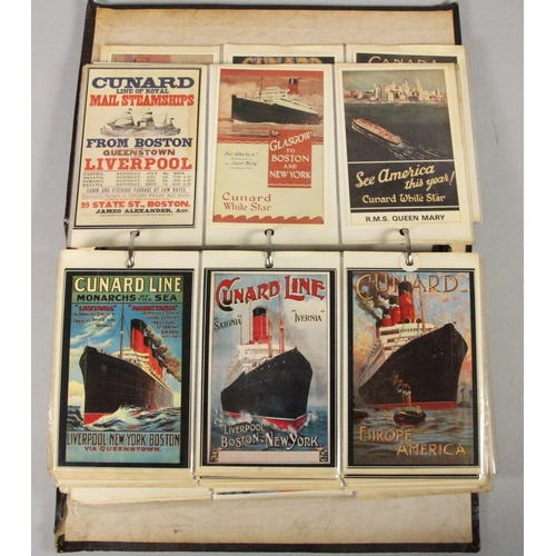 325 - Brian Masterman Collection; two albums of nautical postcards, including the Cunard Collection by Mar... 