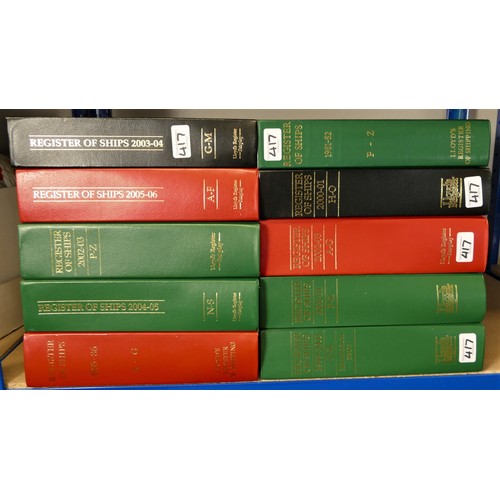 357 - A collection of over 110 shipping registers from the early 80s through the late 90s

Provenance ex Y... 