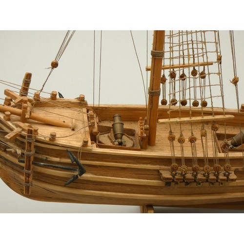 363 - Coast guard cutter, static display model, ayous wood, plank on frame construction, 54 x 56cm.