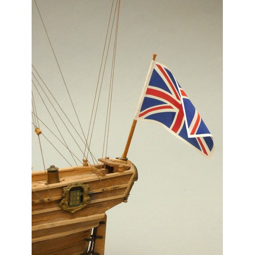 363 - Coast guard cutter, static display model, ayous wood, plank on frame construction, 54 x 56cm.