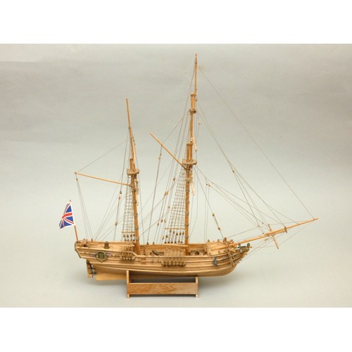 363 - Coast guard cutter, static display model, ayous wood, plank on frame construction, 54 x 56cm.